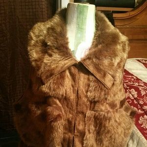 Rlz Lught Brown Faux Fur Vest Size XL